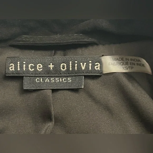 Alice + Olivia Miles Genuine Goat Suede Leather Quilted Zip Moto Jacket Black - Picture 7 of 10